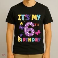 Its My 6th Birthday Sweet Dunat Girl Funny 6 Year Old T-Shirt thumb 3