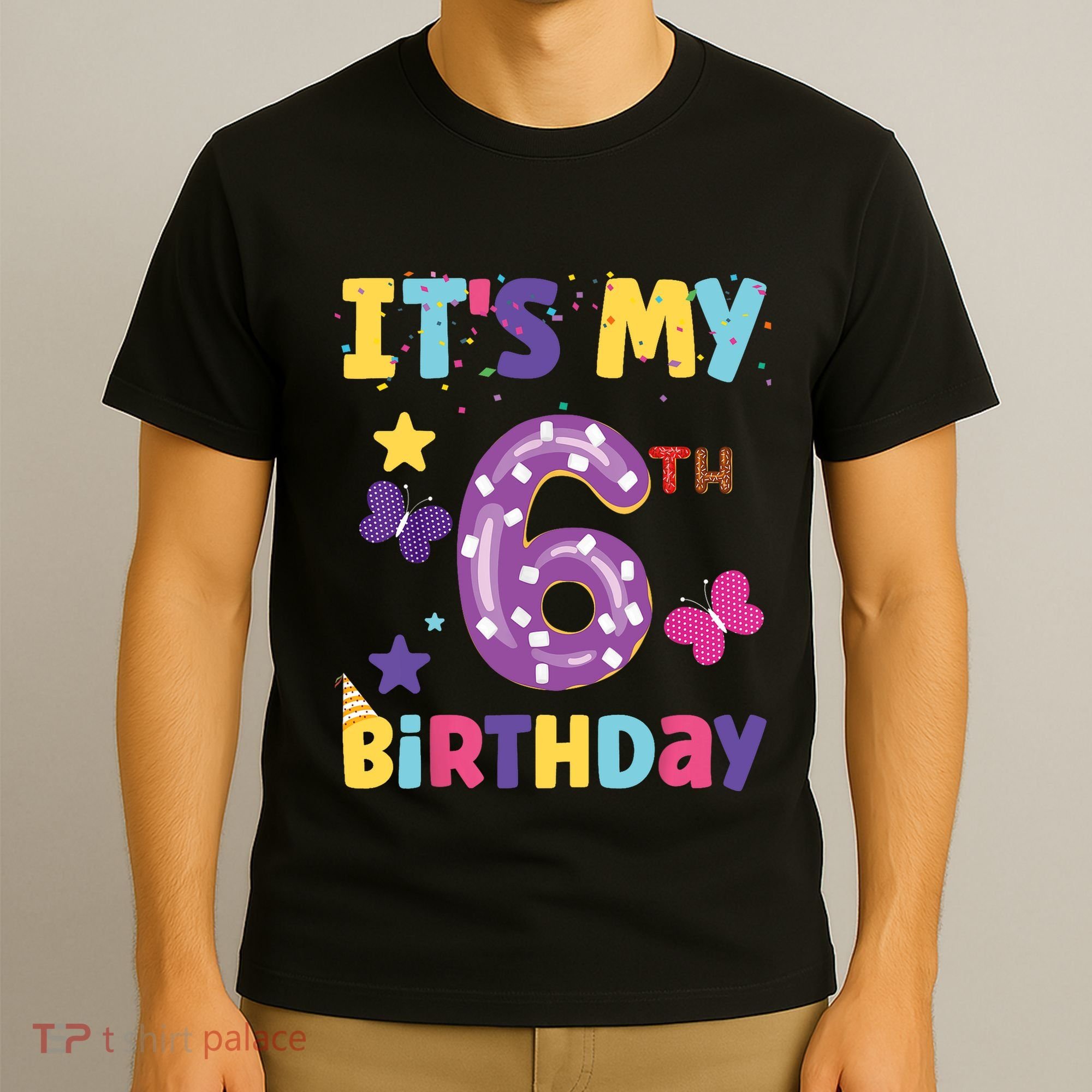 Its My 6th Birthday Sweet Dunat Girl Funny 6 Year Old T-Shirt