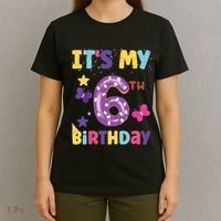 Its My 6th Birthday Sweet Dunat Girl Funny 6 Year Old T-Shirt thumb 4