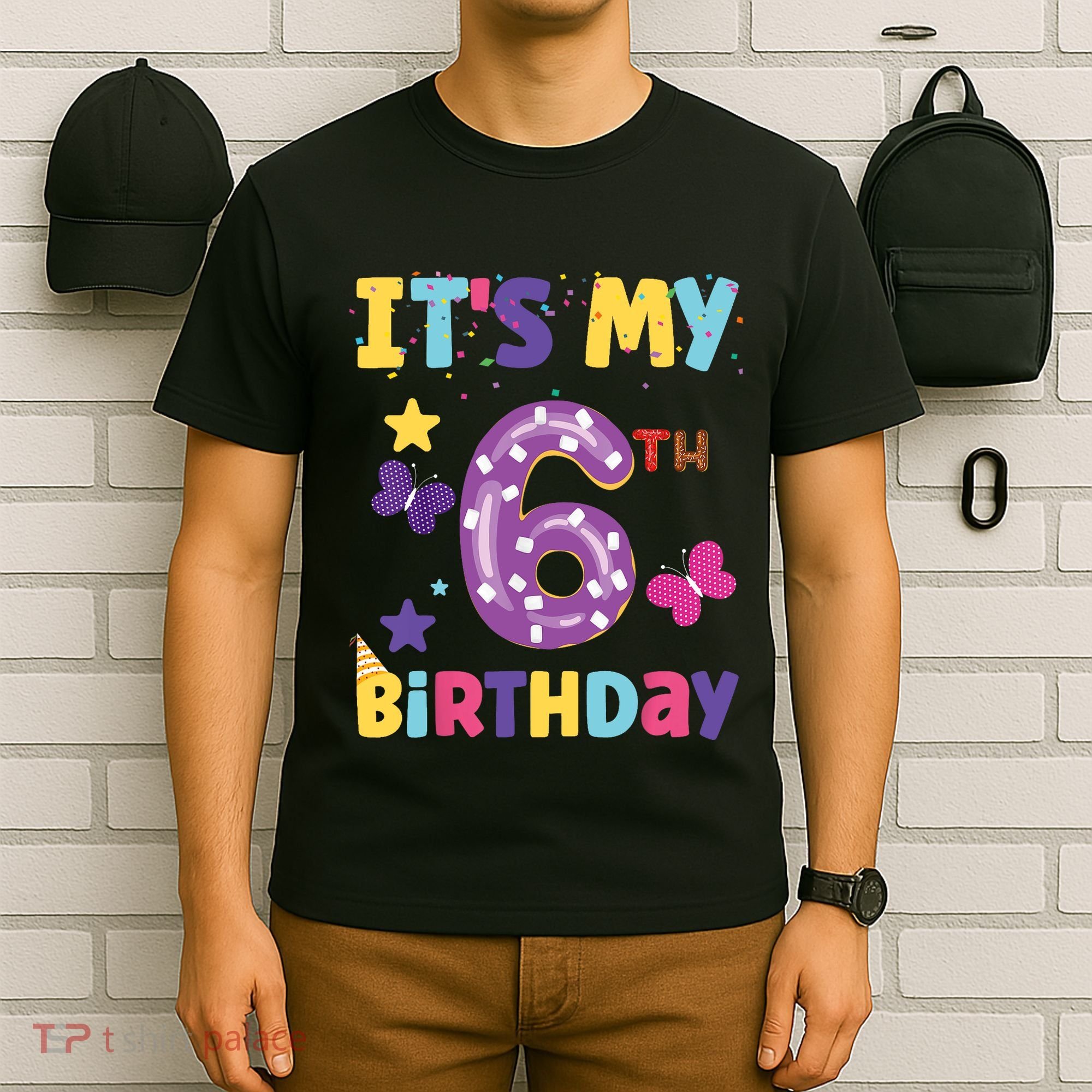 Its My 6th Birthday Sweet Dunat Girl Funny 6 Year Old T-Shirt