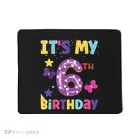 Its My 6th Birthday Sweet Dunat Girl Funny 6 Year Old Mousepad thumb 0