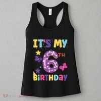 Its My 6th Birthday Sweet Dunat Girl Funny 6 Year Old Women's Tank Top thumb 3