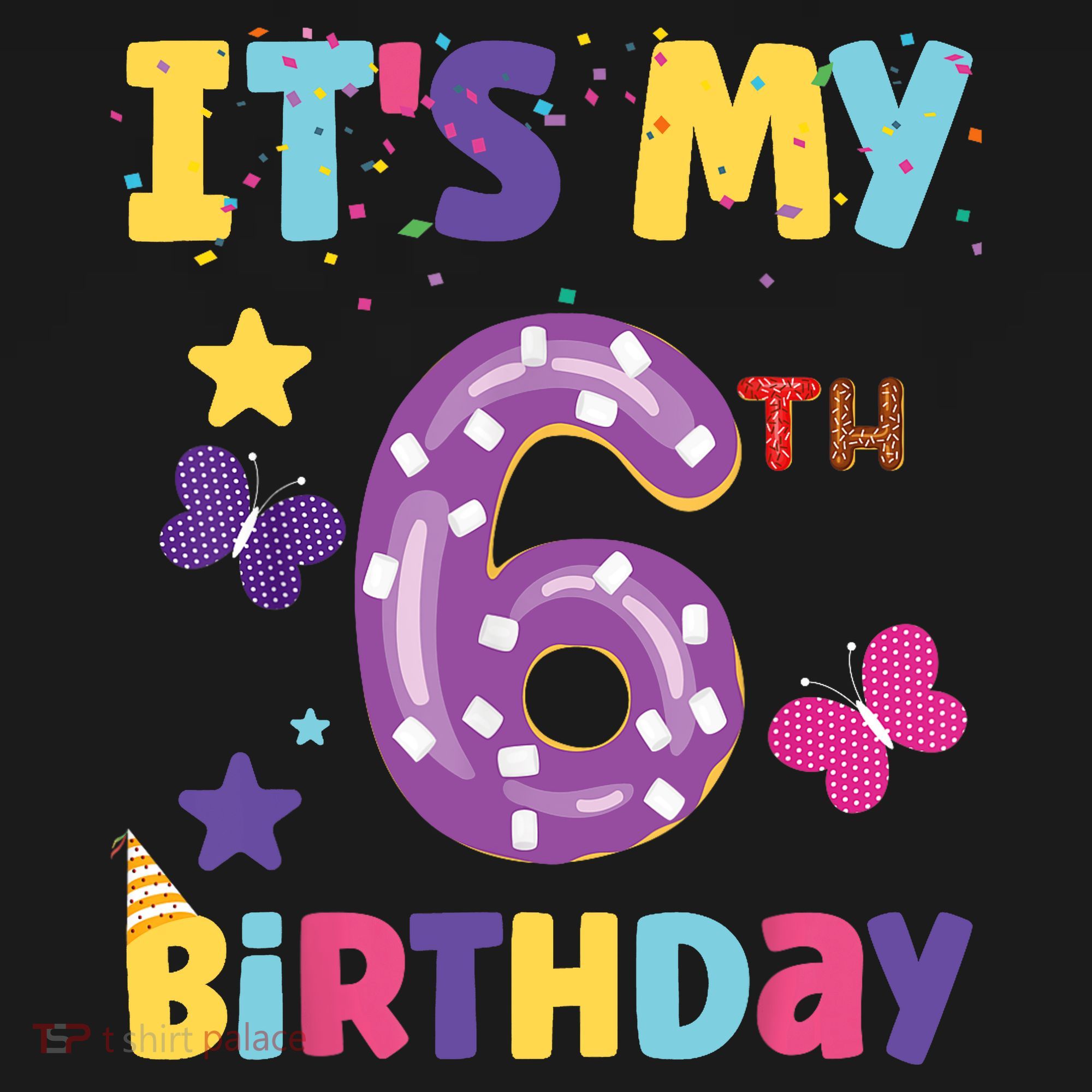 Its My 6th Birthday Sweet Dunat Girl Funny 6 Year Old Women's Tank Top