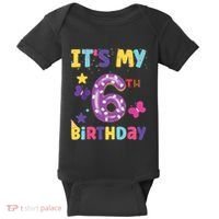 Its My 6th Birthday Sweet Dunat Girl Funny 6 Year Old Baby Bodysuit thumb 0