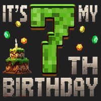 It'S My 7th Birthday 7 Year Old Gamer Pixel Birthday Boy Women's Sweatshirt thumb 2