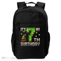 It'S My 7th Birthday 7 Year Old Gamer Pixel Birthday Boy Backpack thumb 0