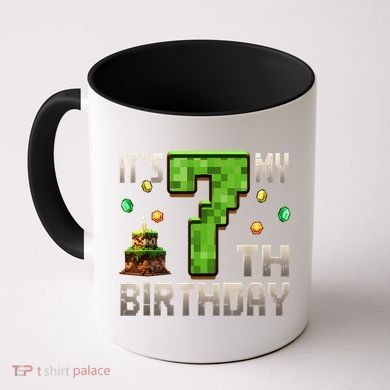 It'S My 7th Birthday 7 Year Old Gamer Pixel Birthday Boy Coffee Mug