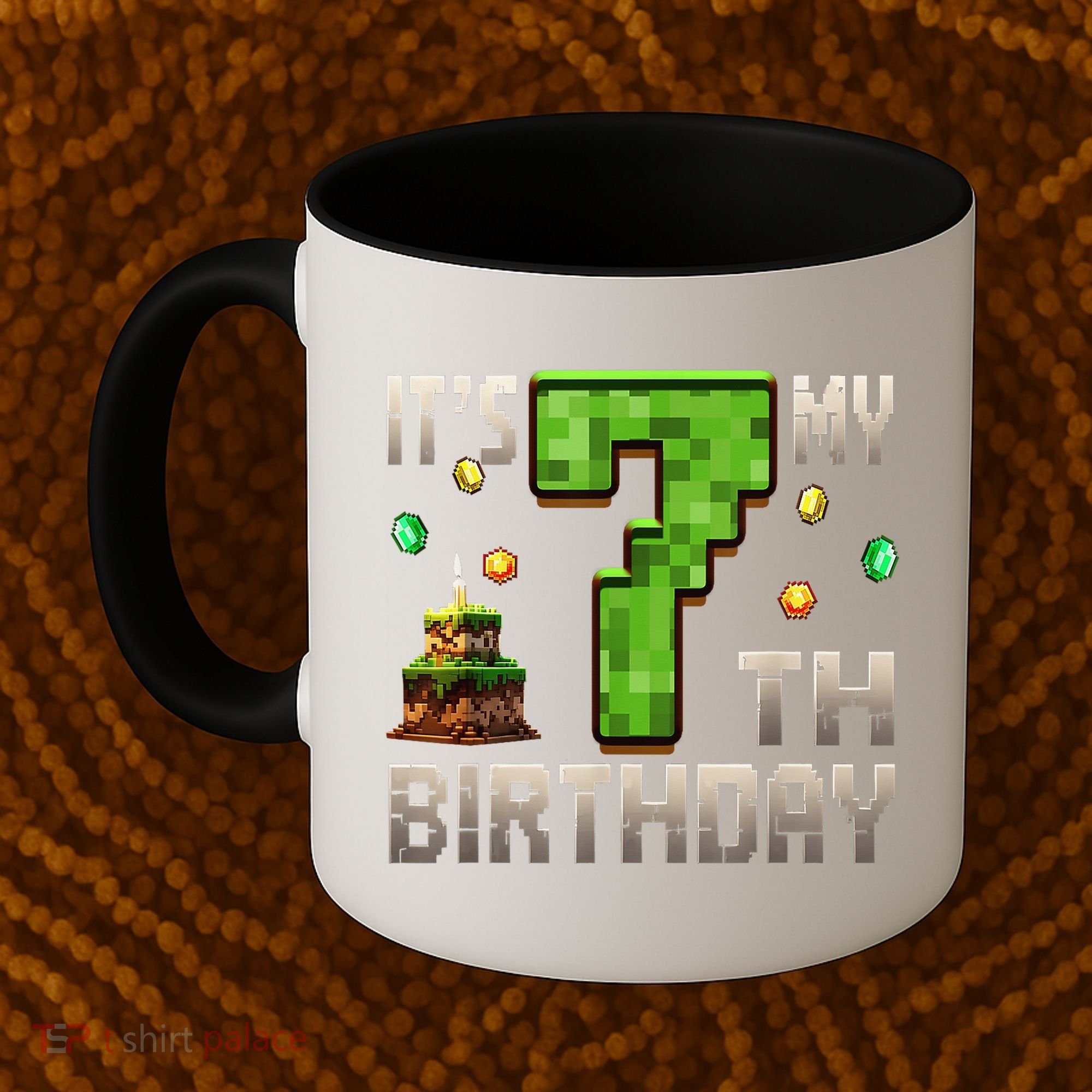 It'S My 7th Birthday 7 Year Old Gamer Pixel Birthday Boy Coffee Mug