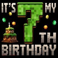 It'S My 7th Birthday 7 Year Old Gamer Pixel Birthday Boy Coffee Mug thumb 5