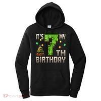 It'S My 7th Birthday 7 Year Old Gamer Pixel Birthday Boy Women's Hoodie thumb 0