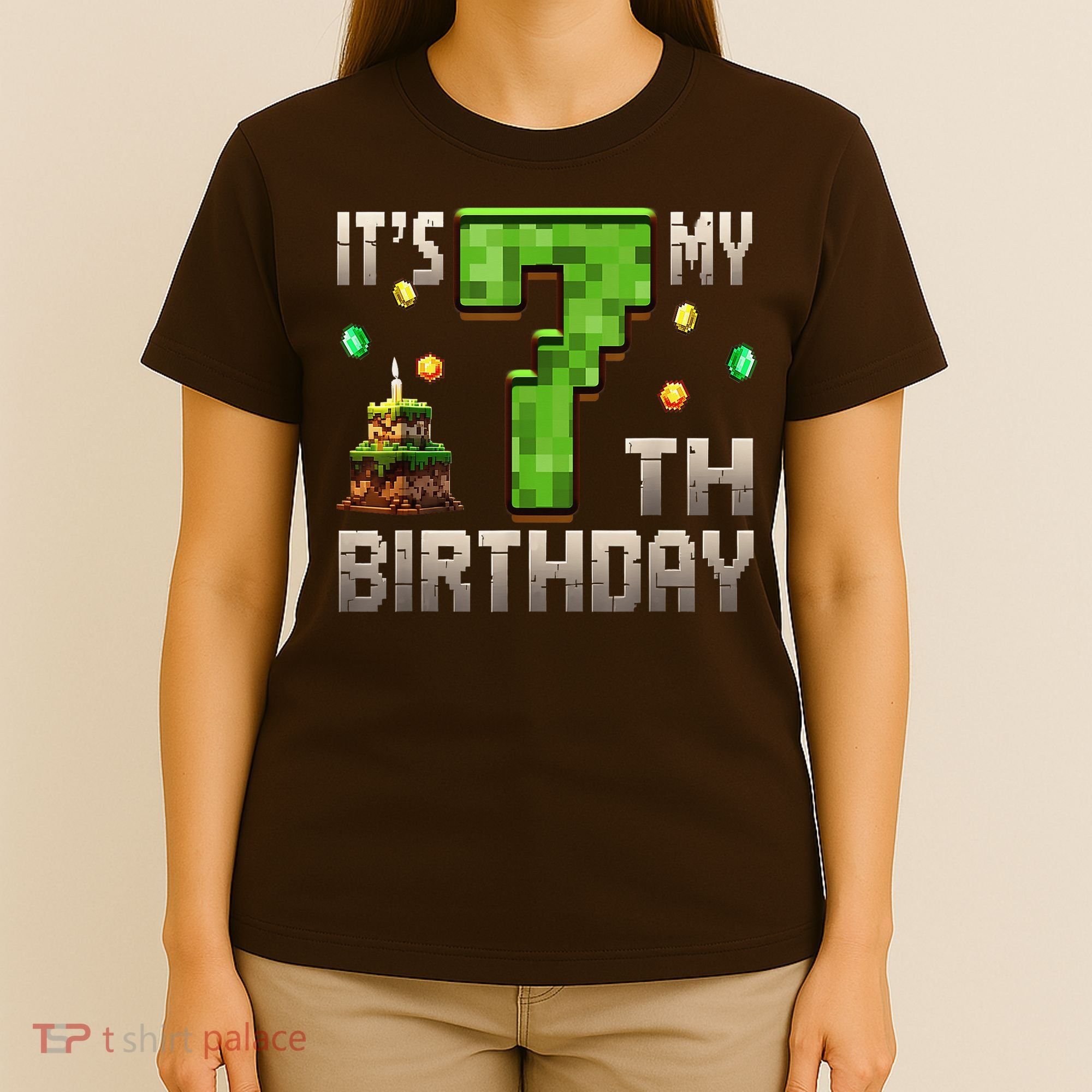 It'S My 7th Birthday 7 Year Old Gamer Pixel Birthday Boy T-Shirt