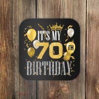 It's My 70th Birthday Cool 70 Years Old Birthday Party Coaster thumb 0