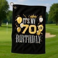 It's My 70th Birthday Cool 70 Years Old Birthday Party Golf Towel thumb 1