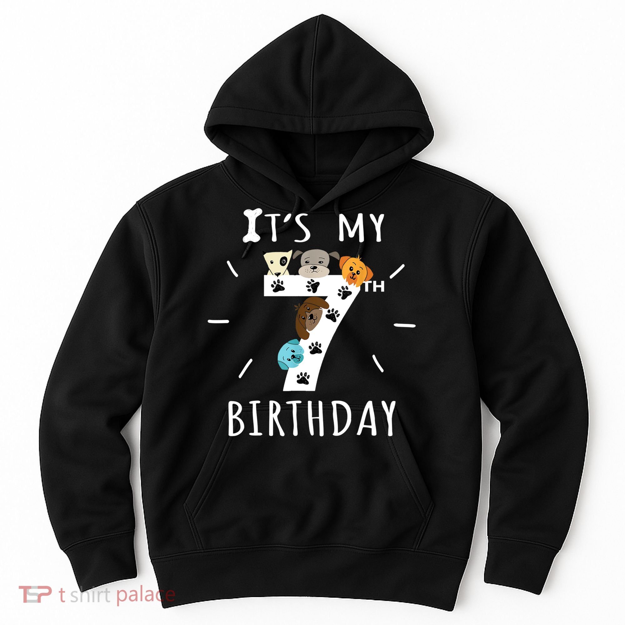 It's My 7th Birthday Dog Lover Theme 7 Years Old Puppy TShirt Hoodie