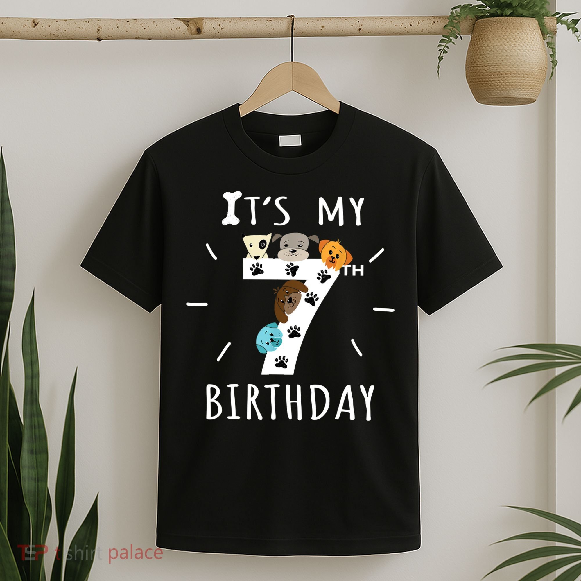It's My 7th Birthday Dog Lover Theme 7 Years Old Puppy TShirt T-Shirt