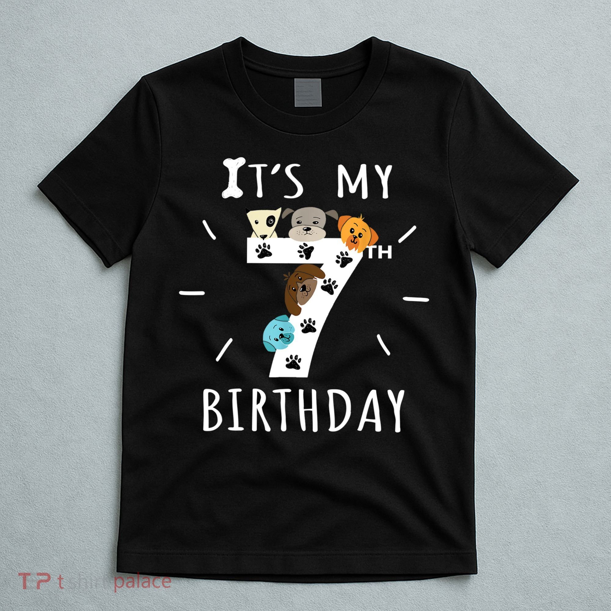 It's My 7th Birthday Dog Lover Theme 7 Years Old Puppy TShirt T-Shirt