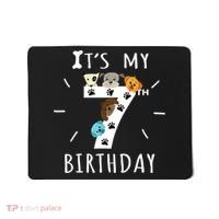 It's My 7th Birthday Dog Lover Theme 7 Years Old Puppy TShirt Mousepad thumb 0