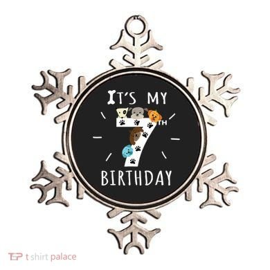 It's My 7th Birthday Dog Lover Theme 7 Years Old Puppy TShirt Ornament
