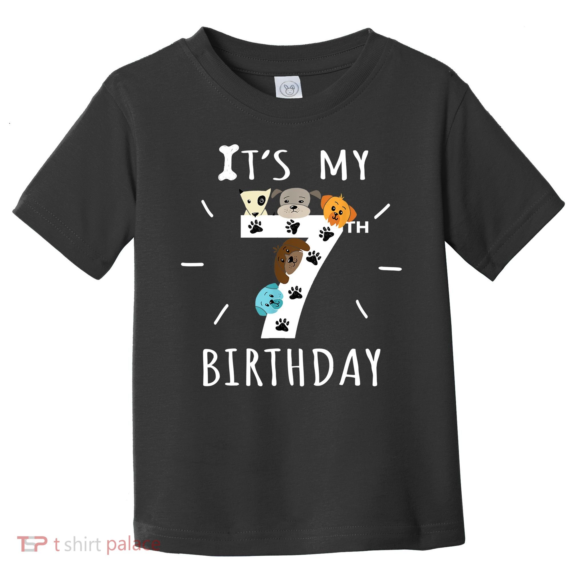 It's My 7th Birthday Dog Lover Theme 7 Years Old Puppy TShirt Toddler T-Shirt