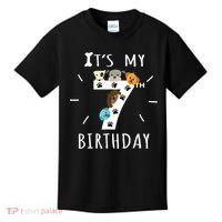 It's My 7th Birthday Dog Lover Theme 7 Years Old Puppy TShirt Kids T-Shirt thumb 0