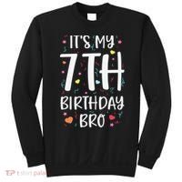 It's My 7th Birthday Bro 7 Birthday Decorations girls boys Sweatshirt thumb 0