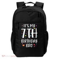 It's My 7th Birthday Bro 7 Birthday Decorations girls boys Backpack thumb 0