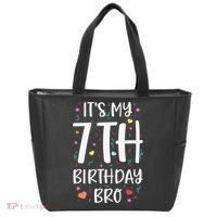 It's My 7th Birthday Bro 7 Birthday Decorations girls boys Tote Bag thumb 0