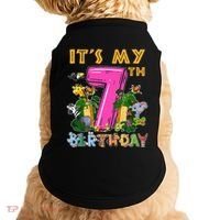 It's My 7th Birthday Safari Jungle Zoo Birthday 7 Year Old Doggie Tank thumb 0