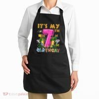 It's My 7th Birthday Safari Jungle Zoo Birthday 7 Year Old Apron thumb 2