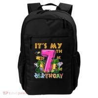 It's My 7th Birthday Safari Jungle Zoo Birthday 7 Year Old Backpack thumb 0