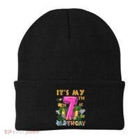 It's My 7th Birthday Safari Jungle Zoo Birthday 7 Year Old Beanie thumb 0