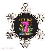 It's My 7th Birthday Safari Jungle Zoo Birthday 7 Year Old Ornament thumb 0