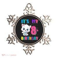 It's My 8th Birthday Girl Funny Cat Birthday 8 Year Old Ornament thumb 0