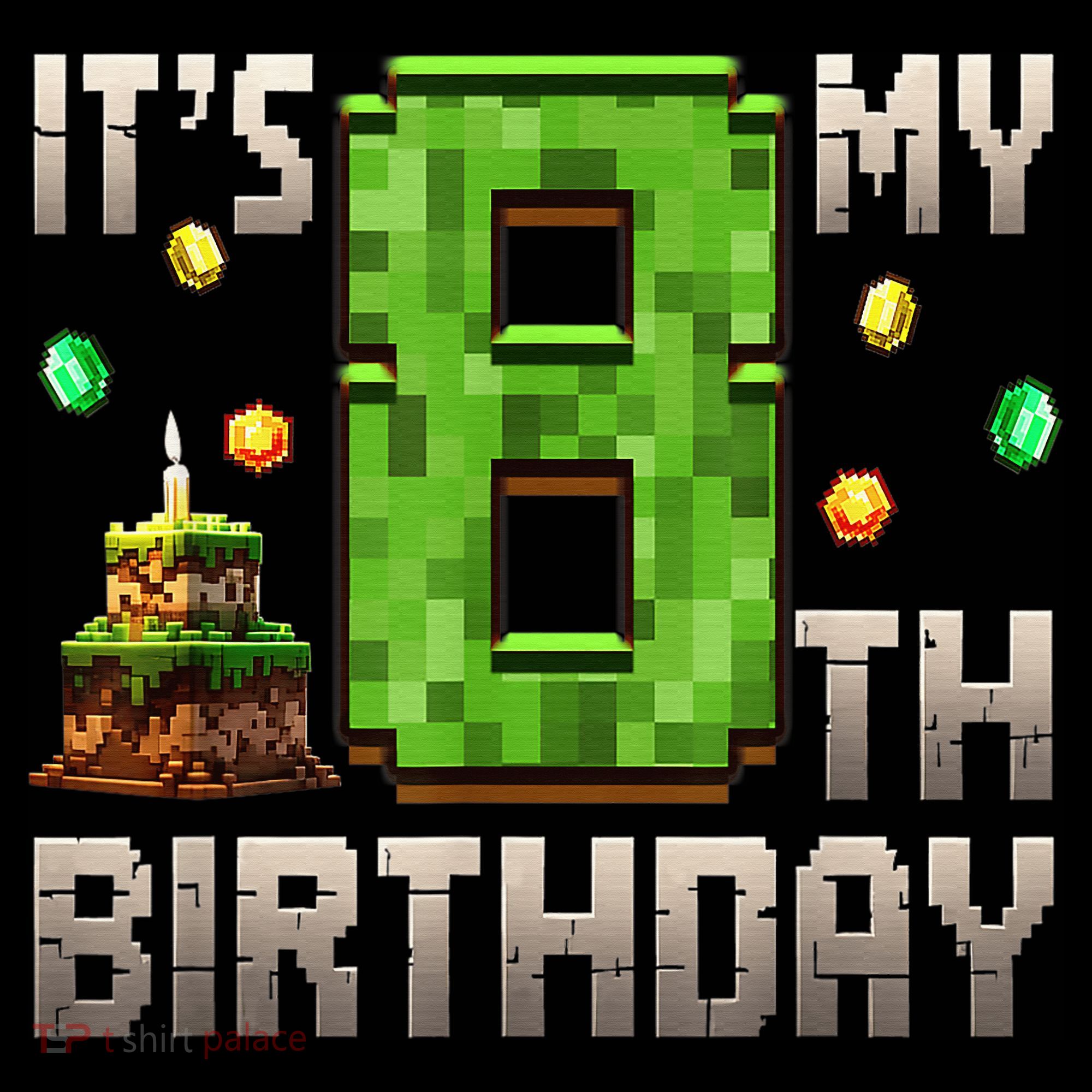 It'S My 8th Birthday 8 Year Old Gamer Pixel Birthday Boy Stripe Pom Pom Beanie