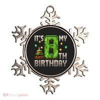 It'S My 8th Birthday 8 Year Old Gamer Pixel Birthday Boy Ornament thumb 0