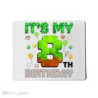  It's My 8th Birthday Boy Gaming Pixel Gamer Party  Mousepad thumb 0