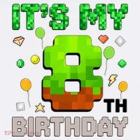 It's My 8th Birthday Boy Gaming Pixel Gamer Party  Mousepad thumb 1