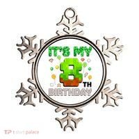  It's My 8th Birthday Boy Gaming Pixel Gamer Party  Ornament thumb 0