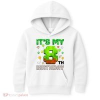  It's My 8th Birthday Boy Gaming Pixel Gamer Party  Kids Hoodie thumb 0