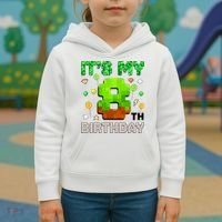  It's My 8th Birthday Boy Gaming Pixel Gamer Party  Kids Hoodie thumb 3