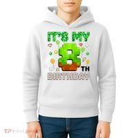  It's My 8th Birthday Boy Gaming Pixel Gamer Party  Kids Hoodie thumb 4