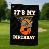 It's My 8th Birthday Basketball Boy Party 8 Years Old Golf Towel thumb 1