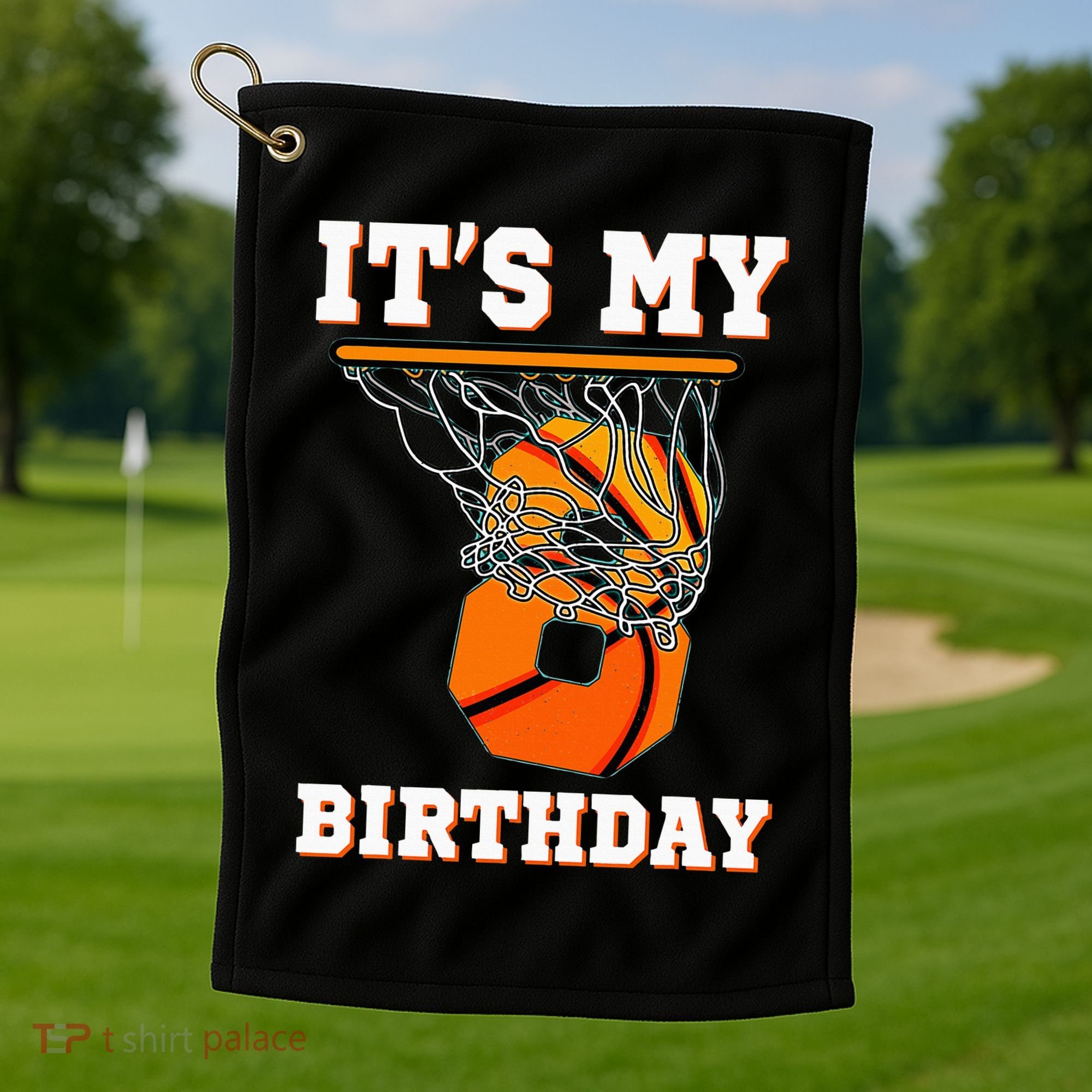It's My 8th Birthday Basketball Boy Party 8 Years Old Golf Towel