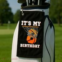 It's My 8th Birthday Basketball Boy Party 8 Years Old Golf Towel thumb 2