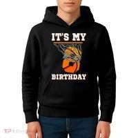 It's My 8th Birthday Basketball Boy Party 8 Years Old Kids Hoodie thumb 4