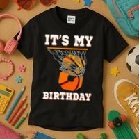 It's My 8th Birthday Basketball Boy Party 8 Years Old Kids T-Shirt thumb 3