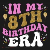In My 8th Birthday Era Party Flexfit Unipanel Trucker Cap thumb 2