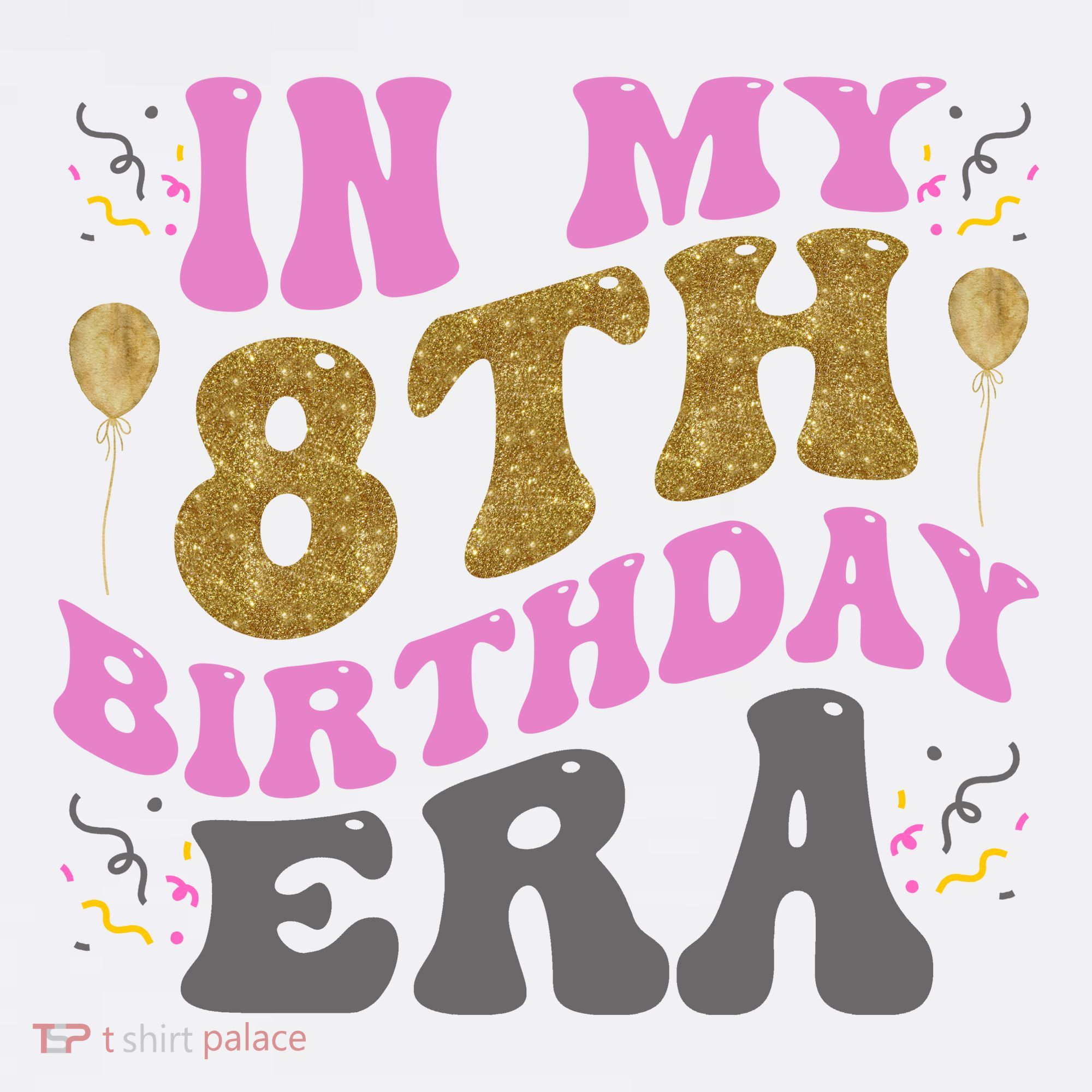 In My 8th Birthday Era Party Kids Sweatshirt