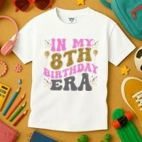 In My 8th Birthday Era Party Kids T-Shirt thumb 3