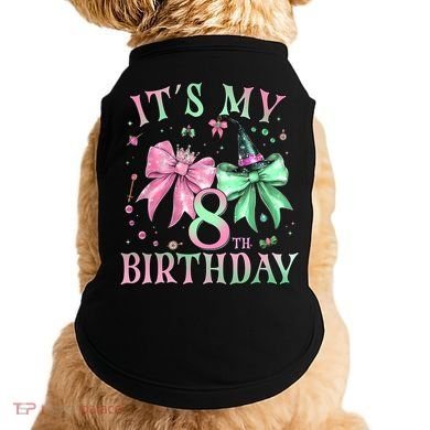 It's My 8th Birthday Witch Green 8 Year Old  Doggie Tank